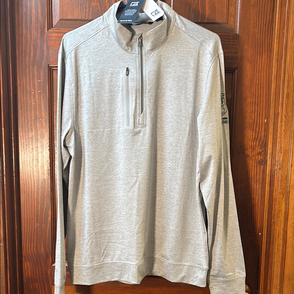 Cutter & Buck Gray Quarter-Zip Pullover sz Med New